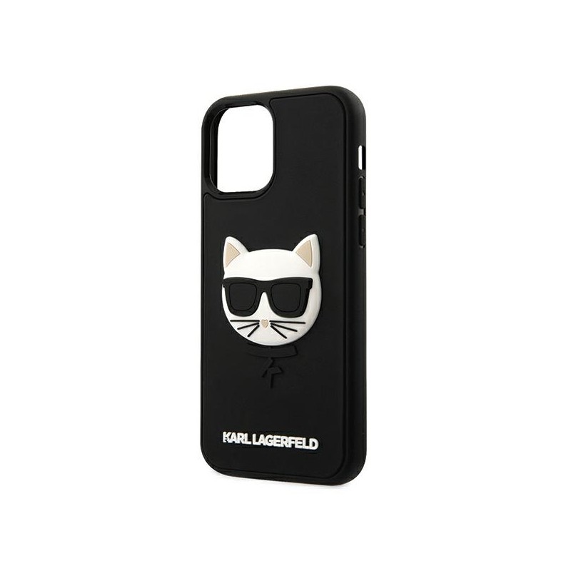 Karl Lagerfeld KLHCP12MCH3DBK iPhone 12 /12 Pro 6,1" czarny/black hardcase 3D Rubber Choupette|mobilo.lv