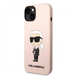 Karl Lagerfeld KLHCP14MSNIKBCP iPhone 14 Plus / 15 Plus 6,7" hardcase różowy/pink Silicone Ikonik|mobilo.lv