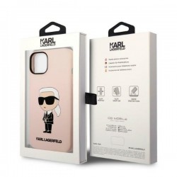 Karl Lagerfeld KLHCP14MSNIKBCP iPhone 14 Plus / 15 Plus 6,7" hardcase różowy/pink Silicone Ikonik|mobilo.lv