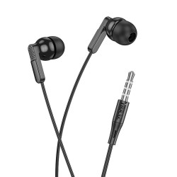 Universal earphones for 3,5mm with microphone M121 Bright Melns | mobilo.lv