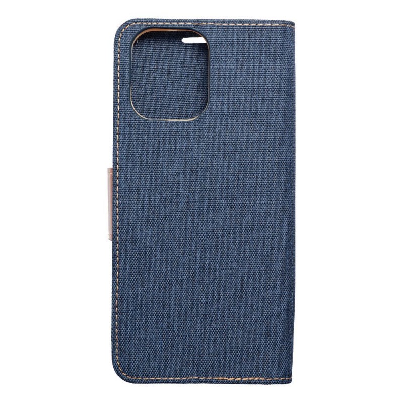 CANVAS Book case for XIAOMI Redmi 12 4G / 12 5G navy blue|mobilo.lv