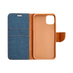 CANVAS Book case for XIAOMI Redmi 12 4G / 12 5G navy blue|mobilo.lv