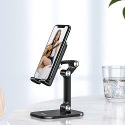 Universal desktop stand double folding Excelente PH34 ( 4,7" - 13" ) Melns | mobilo.lv