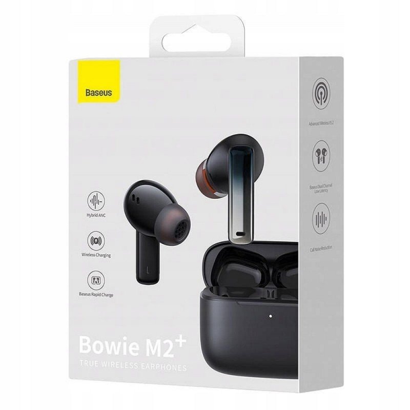 Universal True Wireless Earphones TWS Bowie M2+ Melns