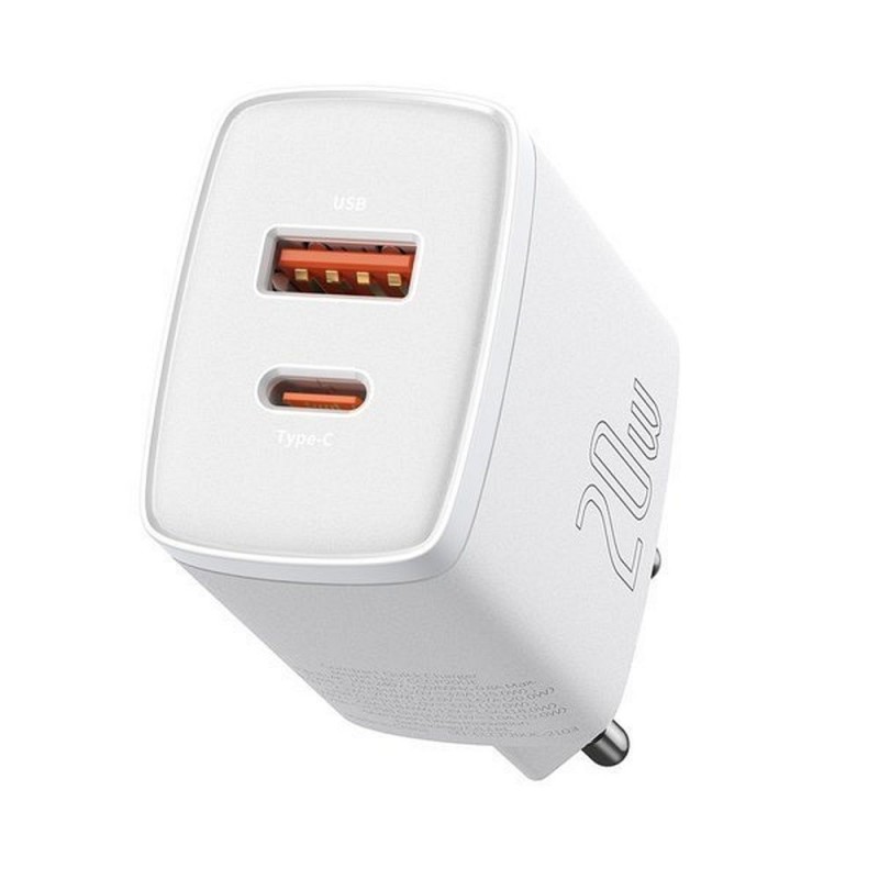 Universal charger USB + Type C Compact PD 20W CCXJ-B02/CCCP20UE Balts | mobilo.lv