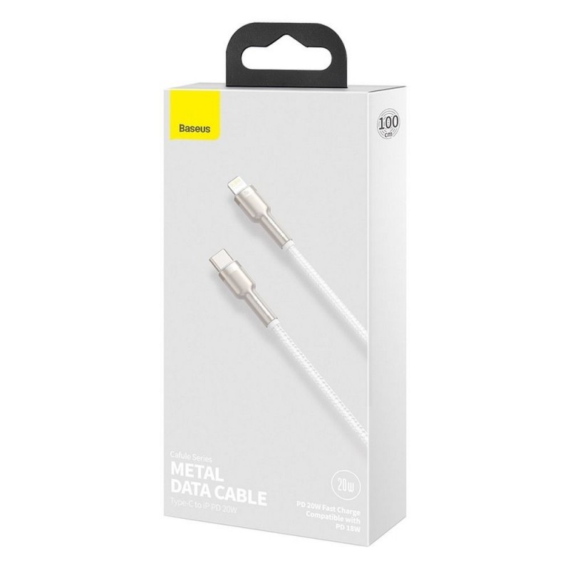 Apple Type C for Apple Lightning 8-pin PD20W 1 m Balts | mobilo.lv