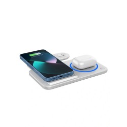 Universal Foldable Wireless Charger Wi-W009 15W Balts | mobilo.lv