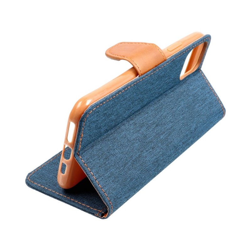 CANVAS Book case for SAMSUNG A05s navy blue|mobilo.lv