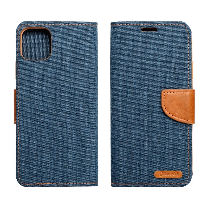 CANVAS Book case for SAMSUNG A55 5G navy blue|mobilo.lv