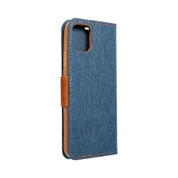 CANVAS Book case for SAMSUNG A55 5G navy blue|mobilo.lv