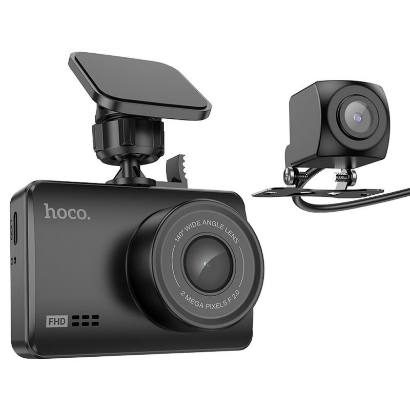Videoreģistrators Universal driving recorder with dual display (dual-channel) DV3 Melna