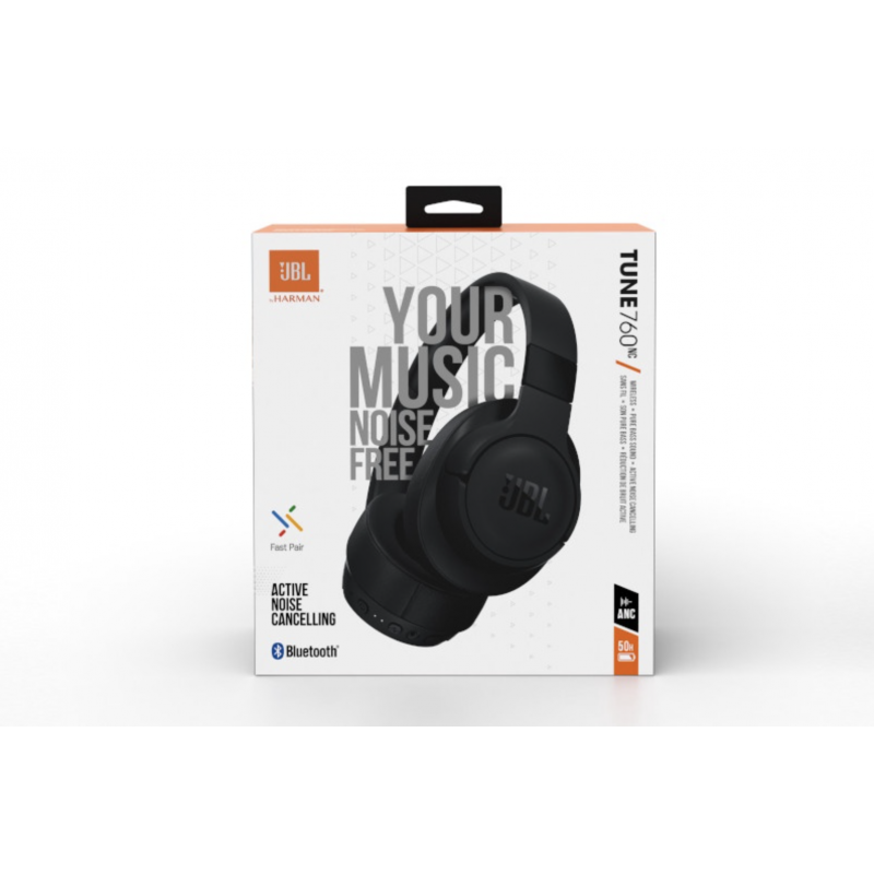 Bezvadu Austiņas JBL 760 NC Over-Ear Melns|mobilo.lv