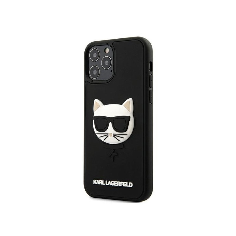 Karl Lagerfeld KLHCP12MCH3DBK iPhone 12 /12 Pro 6,1" czarny/black hardcase 3D Rubber Choupette|mobilo.lv