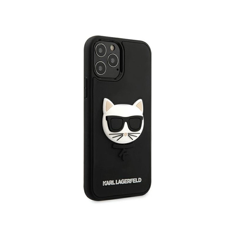 Karl Lagerfeld KLHCP12MCH3DBK iPhone 12 /12 Pro 6,1" czarny/black hardcase 3D Rubber Choupette|mobilo.lv