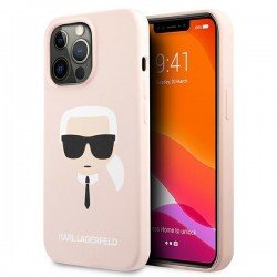 Karl Lagerfeld KLHCP13LSLKHLP iPhone 13 Pro / 13 6,1" jasnoróżowy/light pink hardcase Silicone Karl`s Head|mobilo.lv