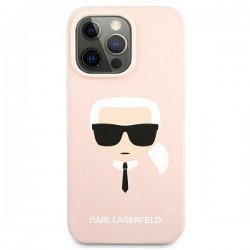 Karl Lagerfeld KLHCP13LSLKHLP iPhone 13 Pro / 13 6,1" jasnoróżowy/light pink hardcase Silicone Karl`s Head|mobilo.lv