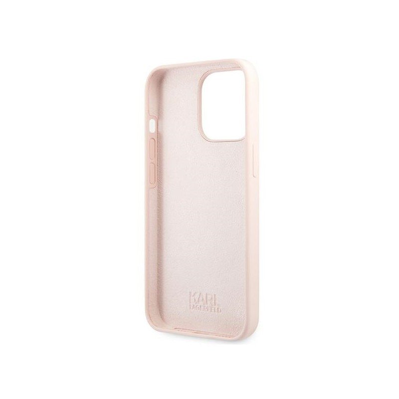 Karl Lagerfeld KLHCP13LSLKHLP iPhone 13 Pro / 13 6,1" jasnoróżowy/light pink hardcase Silicone Karl`s Head|mobilo.lv