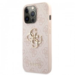 Guess GUHCP13L4GMGPI iPhone 13 Pro / 13 6,1" różowy/pink hardcase 4G Big Metal Logo|mobilo.lv