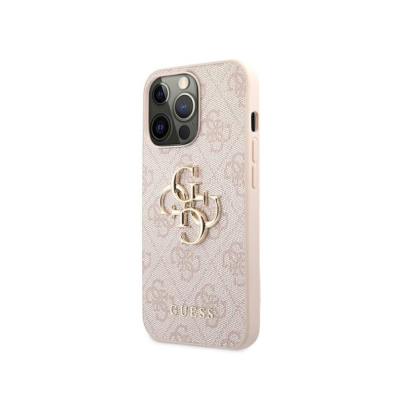 Guess GUHCP13L4GMGPI iPhone 13 Pro / 13 6,1" różowy/pink hardcase 4G Big Metal Logo|mobilo.lv