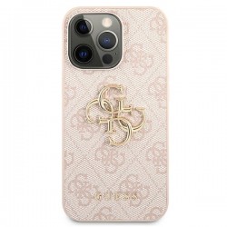 Guess GUHCP13L4GMGPI iPhone 13 Pro / 13 6,1" różowy/pink hardcase 4G Big Metal Logo|mobilo.lv