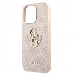 Guess GUHCP13L4GMGPI iPhone 13 Pro / 13 6,1" różowy/pink hardcase 4G Big Metal Logo|mobilo.lv