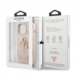 Guess GUHCP13L4GMGPI iPhone 13 Pro / 13 6,1" różowy/pink hardcase 4G Big Metal Logo|mobilo.lv