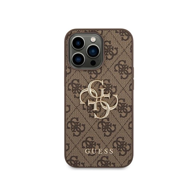 Guess GUHCP14L4GMGBR iPhone 14 Pro 6,1" brązowy/brown hardcase 4G Big Metal Logo | mobilo.lv