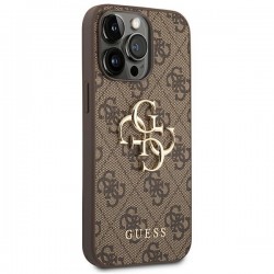 Guess GUHCP14L4GMGBR iPhone 14 Pro 6,1" brązowy/brown hardcase 4G Big Metal Logo|mobilo.lv