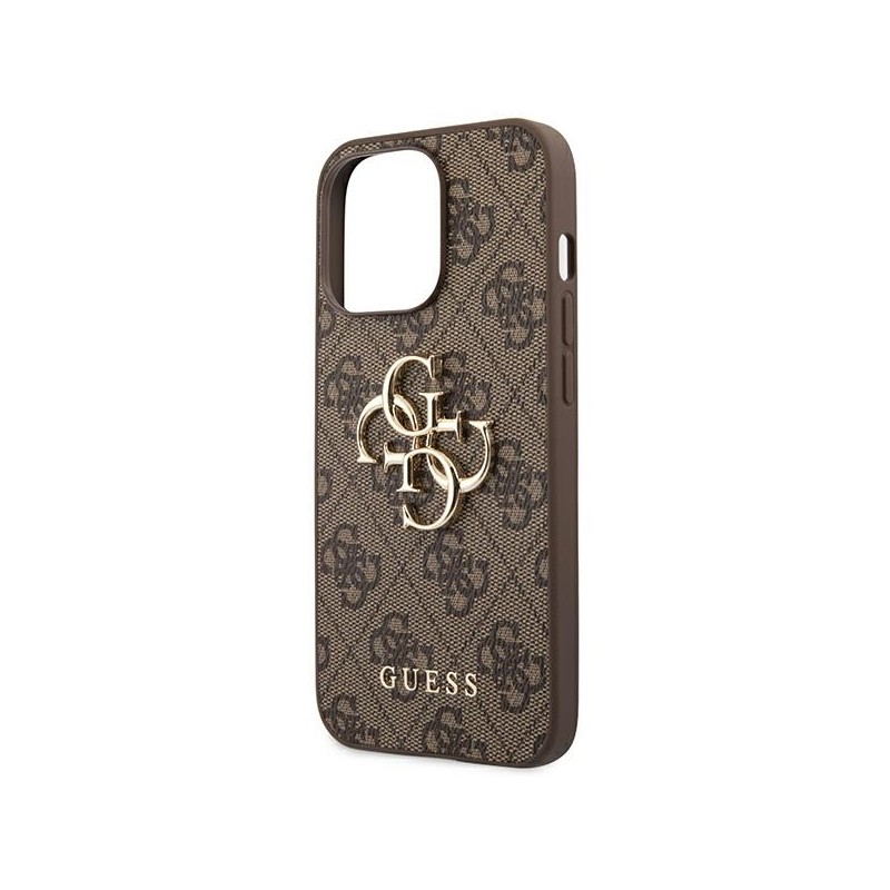 Guess GUHCP14L4GMGBR iPhone 14 Pro 6,1" brązowy/brown hardcase 4G Big Metal Logo | mobilo.lv