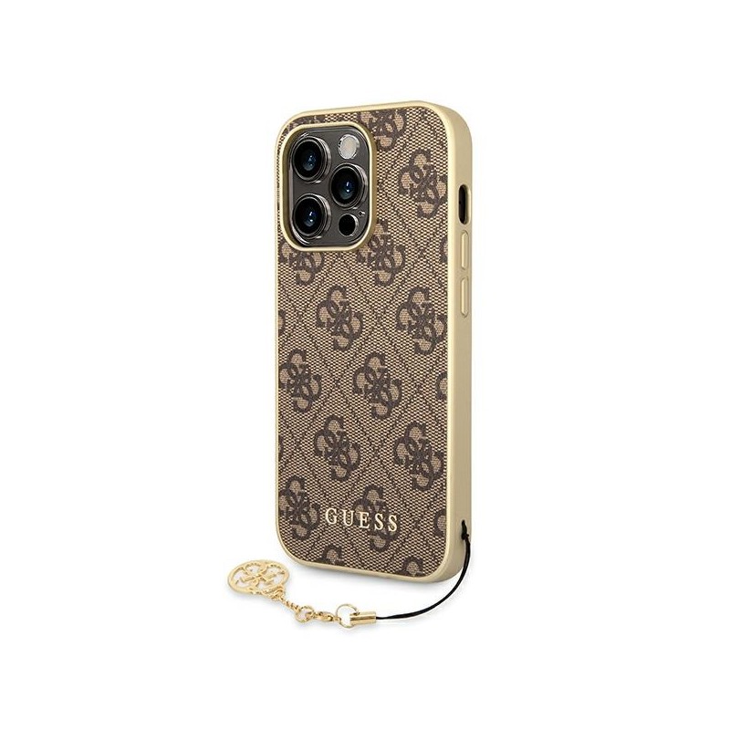 Guess GUHCP14LGF4GBR iPhone 14 Pro 6.1 "brown / brown hardcase 4G Charms Collection | mobilo.lv