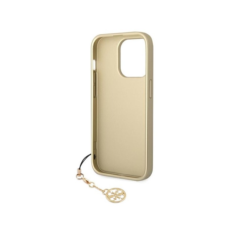 Guess GUHCP14LGF4GBR iPhone 14 Pro 6,1" brązowy/brown hardcase 4G Charms Collection|mobilo.lv