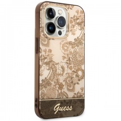 Guess GUHCP14LHGPLHC iPhone 14 Pro 6.1" ocher hardcase Porcelain Collection | mobilo.lv