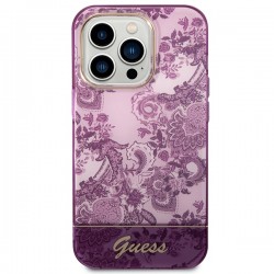 Guess GUHCP14LHGPLHF iPhone 14 Pro 6.1" fuchsia/fuschia hardcase Porcelain Collection | mobilo.lv