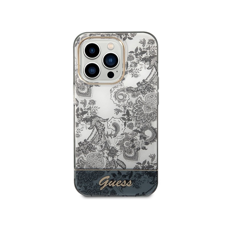 Guess GUHCP14LHGPLHG iPhone 14 Pro 6,1" szary/grey hardcase Porcelain Collection|mobilo.lv