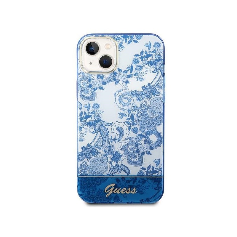 Guess GUHCP14MHGPLHB iPhone 14 Plus / 15 Plus 6.7" niebieski/blue hardcase Porcelain Collection|mobilo.lv