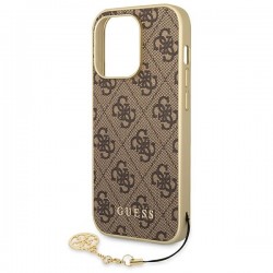 Guess GUHCP14XGF4GBR iPhone 14 Pro Max 6,7" brązowy/brown hardcase 4G Charms Collection|mobilo.lv