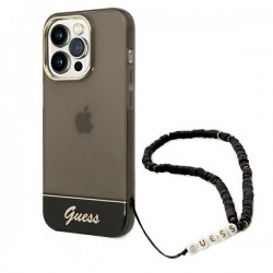 Guess GUHCP14XHGCOHK iPhone 14 Pro Max 6,7" czarny/black hardcase Translucent Pearl Strap|mobilo.lv
