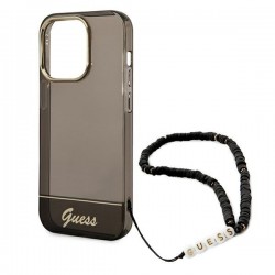 Guess GUHCP14XHGCOHK iPhone 14 Pro Max 6,7" czarny/black hardcase Translucent Pearl Strap|mobilo.lv