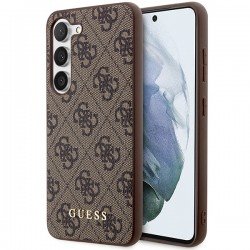 Guess GUHCS24MG4GFBR S24+ S926 brązowy/brown hard case 4G Metal Gold Logo