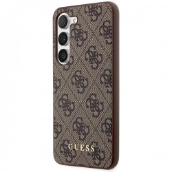 Guess GUHCS24MG4GFBR S24+ S926 brązowy/brown hard case 4G Metal Gold Logo|mobilo.lv