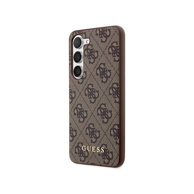 Guess GUHCS24MG4GFBR S24+ S926 brązowy/brown hard case 4G Metal Gold Logo