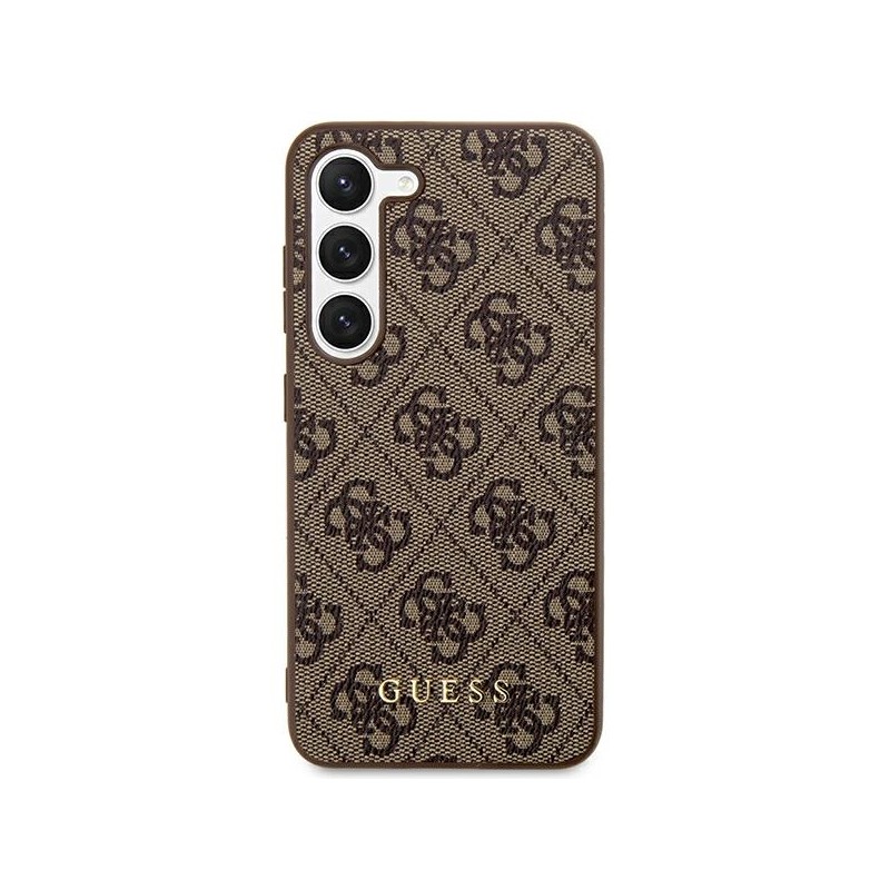 Guess GUHCS24MG4GFBR S24+ S926 brązowy/brown hard case 4G Metal Gold Logo