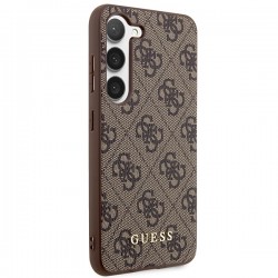 Guess GUHCS24MG4GFBR S24+ S926 brązowy/brown hard case 4G Metal Gold Logo