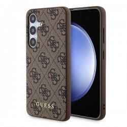 Guess GUHCS24SG4GFBR S24 S921 brązowy/brown hardcase 4G Metal Gold Logo | mobilo.lv