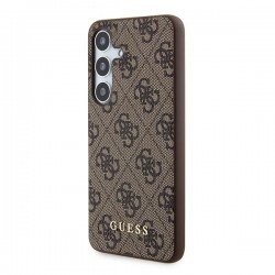 Guess GUHCS24SG4GFBR S24 S921 brązowy/brown hardcase 4G Metal Gold Logo