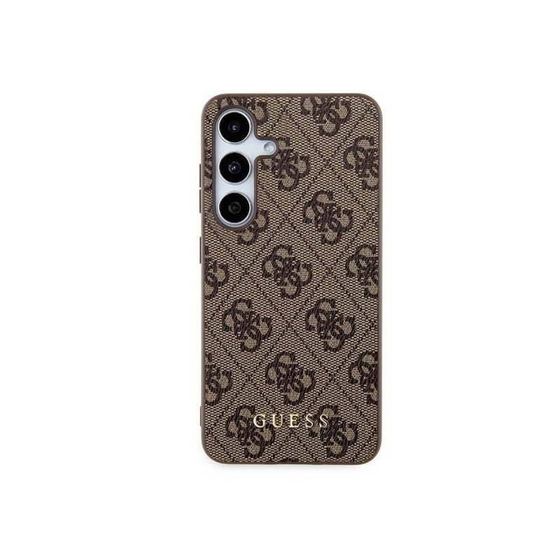 Guess GUHCS24SG4GFBR S24 S921 brązowy/brown hardcase 4G Metal Gold Logo