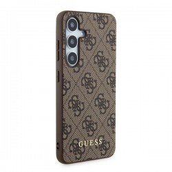 Guess GUHCS24SG4GFBR S24 S921 brązowy/brown hardcase 4G Metal Gold Logo