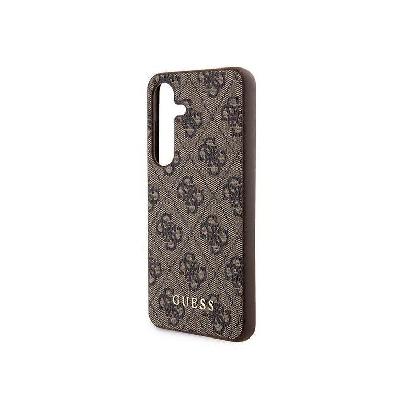 Guess GUHCS24SG4GFBR S24 S921 brązowy/brown hardcase 4G Metal Gold Logo