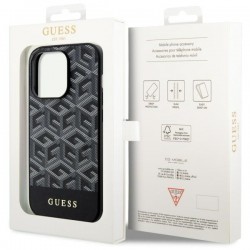 Guess GUHMP14LHGCFSEK iPhone 14 Pro 6.1" black/black hardcase GCube Stripes MagSafe | mobilo.lv