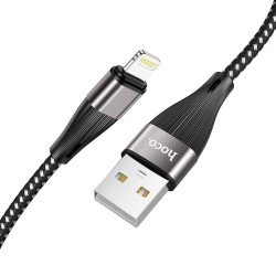 Universal USB to iPhone Lightning 8-pin 2,4A Melns | mobilo.lv